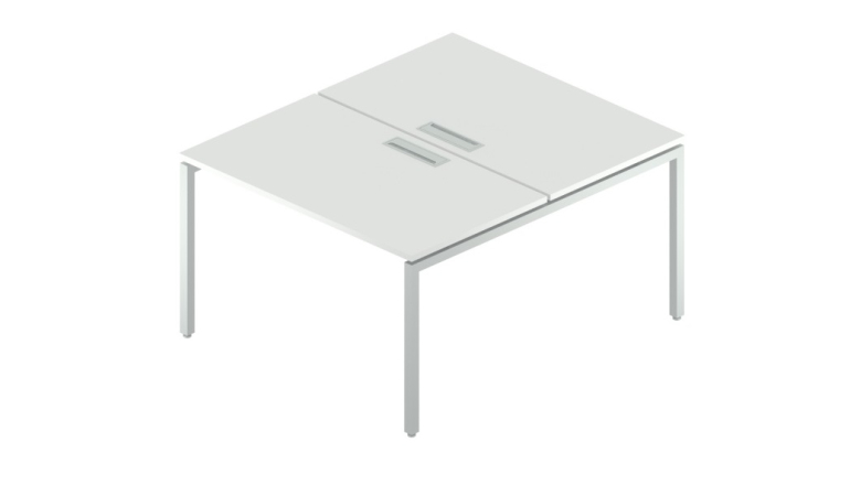 Сдвоенный стол с люком на металлокаркасе RM-2.1(x2)+F-46